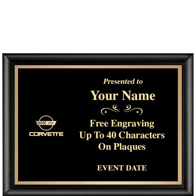 8X6 CLASSIC BLACK SHINY PLAQUE