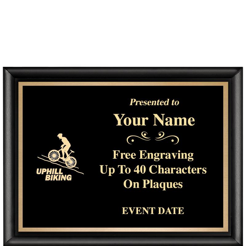 8X6 CLASSIC BLACK SHINY PLAQUE