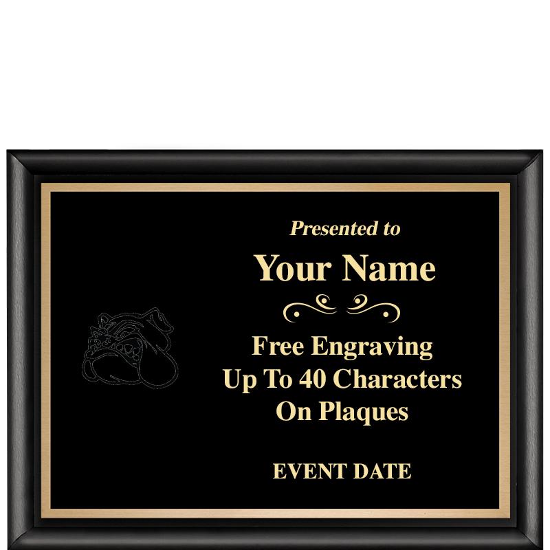 8X6 CLASSIC BLACK SHINY PLAQUE