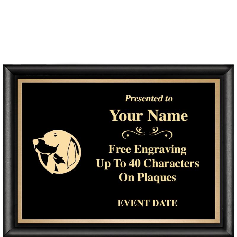 8X6 CLASSIC BLACK SHINY PLAQUE