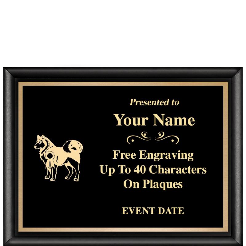 8X6 CLASSIC BLACK SHINY PLAQUE