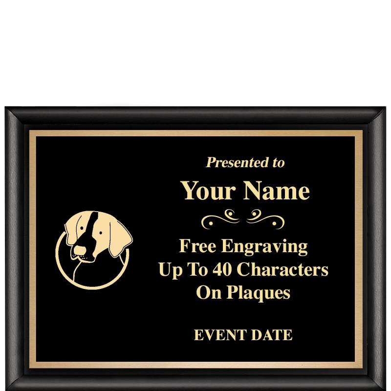 8X6 CLASSIC BLACK SHINY PLAQUE