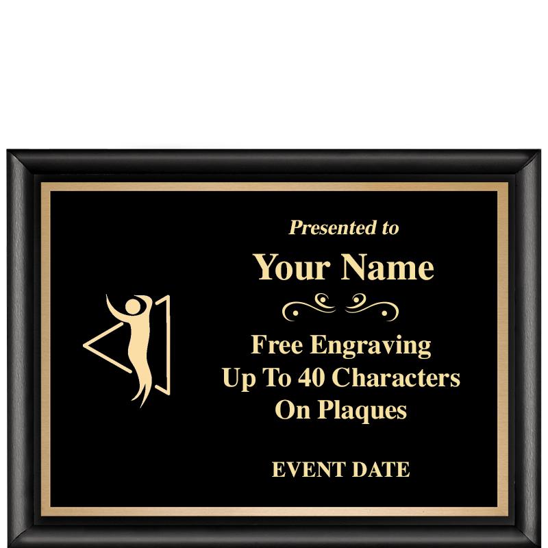 8X6 CLASSIC BLACK SHINY PLAQUE