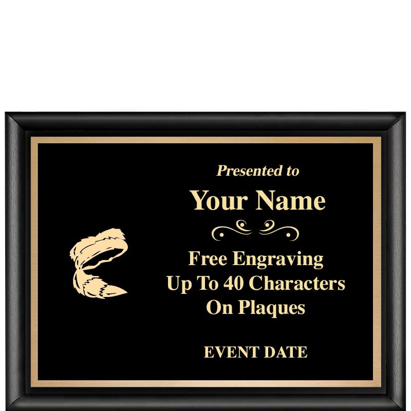 8X6 CLASSIC BLACK SHINY PLAQUE