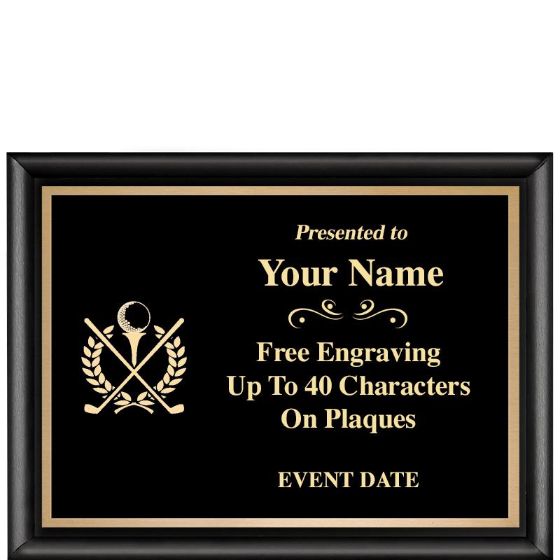 8X6 CLASSIC BLACK SHINY PLAQUE