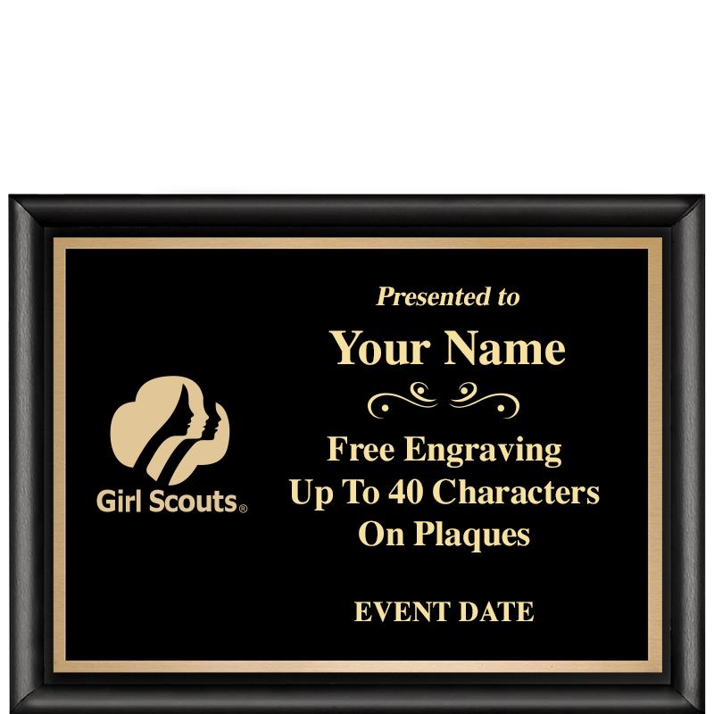 8X6 CLASSIC BLACK SHINY PLAQUE