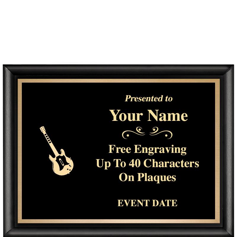 8X6 CLASSIC BLACK SHINY PLAQUE