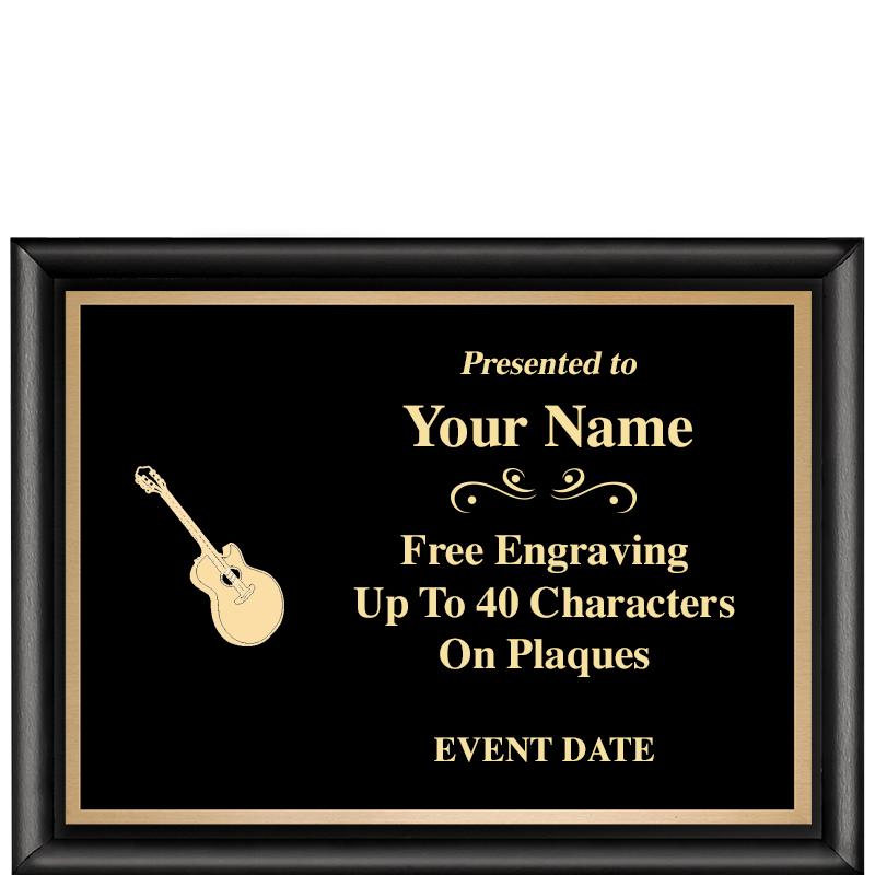 8X6 CLASSIC BLACK SHINY PLAQUE