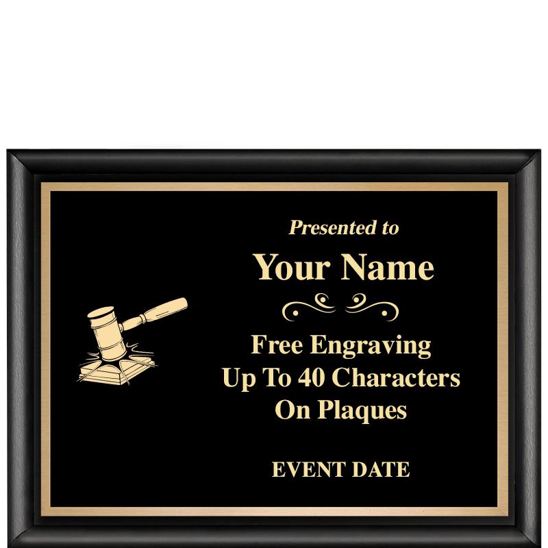 8X6 CLASSIC BLACK SHINY PLAQUE