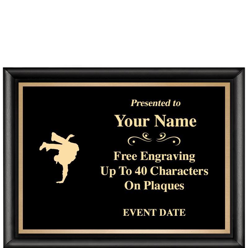 8X6 CLASSIC BLACK SHINY PLAQUE