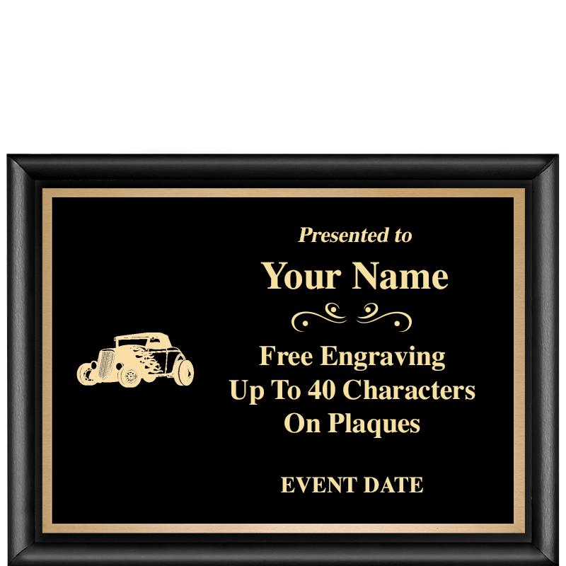 8X6 CLASSIC BLACK SHINY PLAQUE