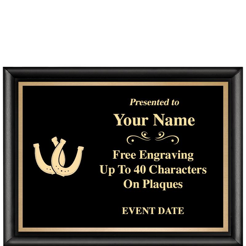 8X6 CLASSIC BLACK SHINY PLAQUE