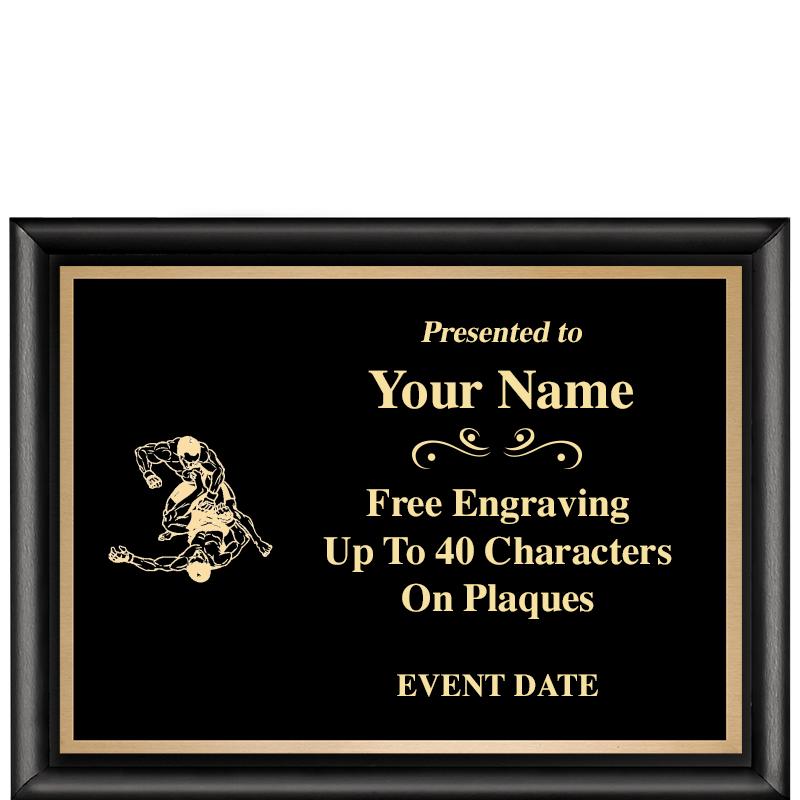 8X6 CLASSIC BLACK SHINY PLAQUE