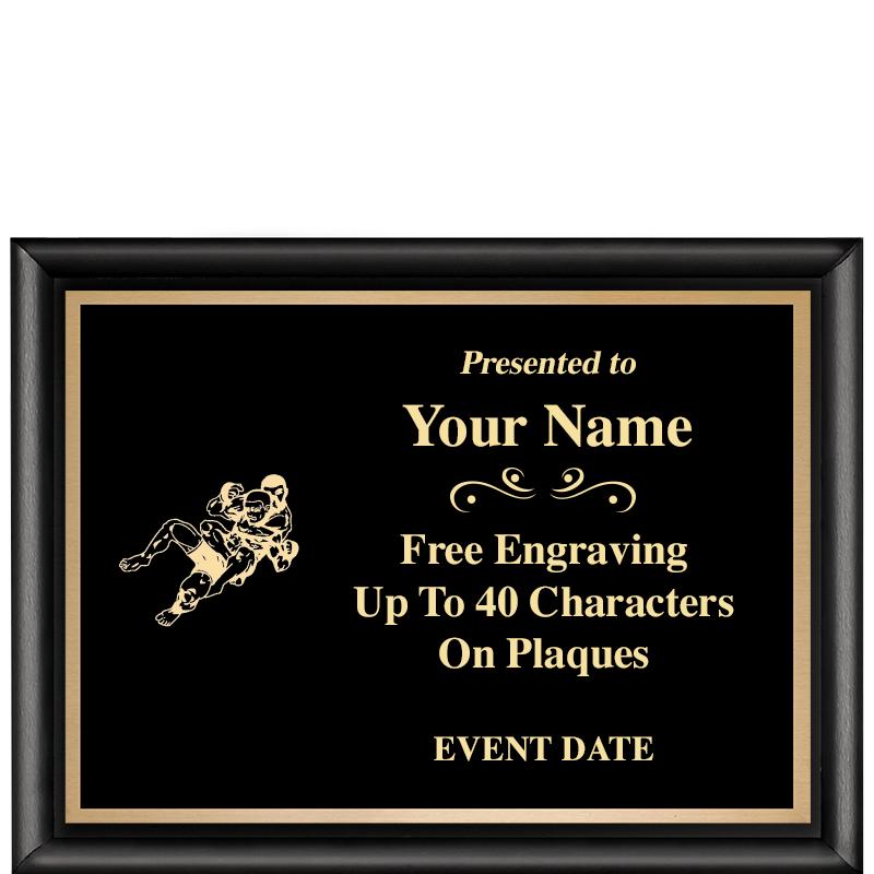 8X6 CLASSIC BLACK SHINY PLAQUE
