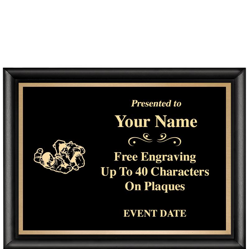 8X6 CLASSIC BLACK SHINY PLAQUE