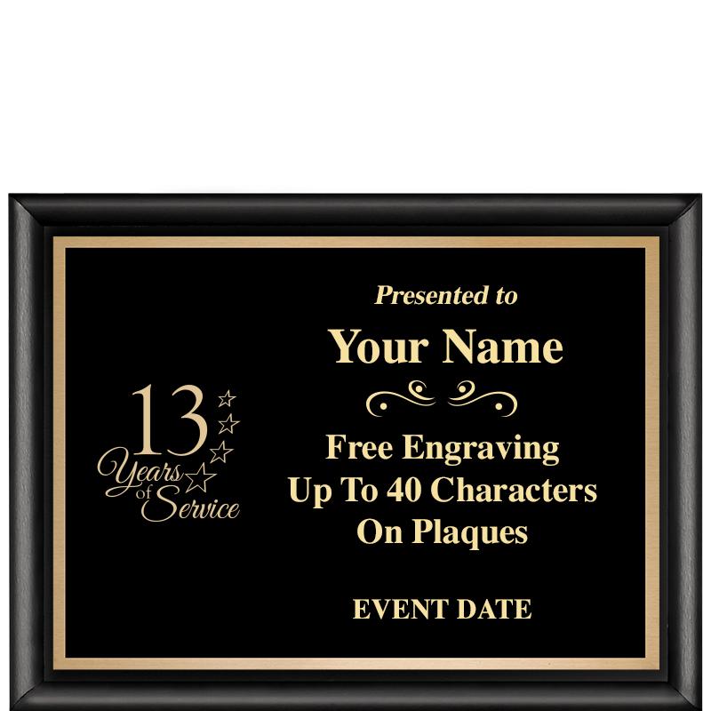 8X6 CLASSIC BLACK SHINY PLAQUE