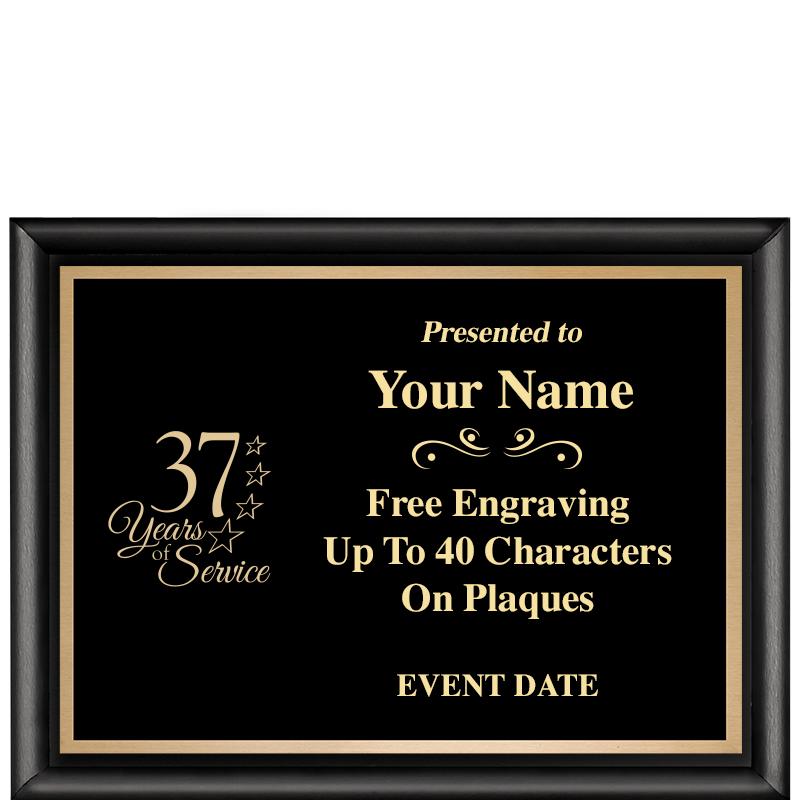8X6 CLASSIC BLACK SHINY PLAQUE
