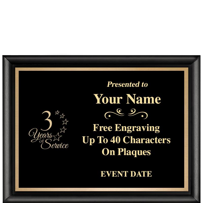 8X6 CLASSIC BLACK SHINY PLAQUE
