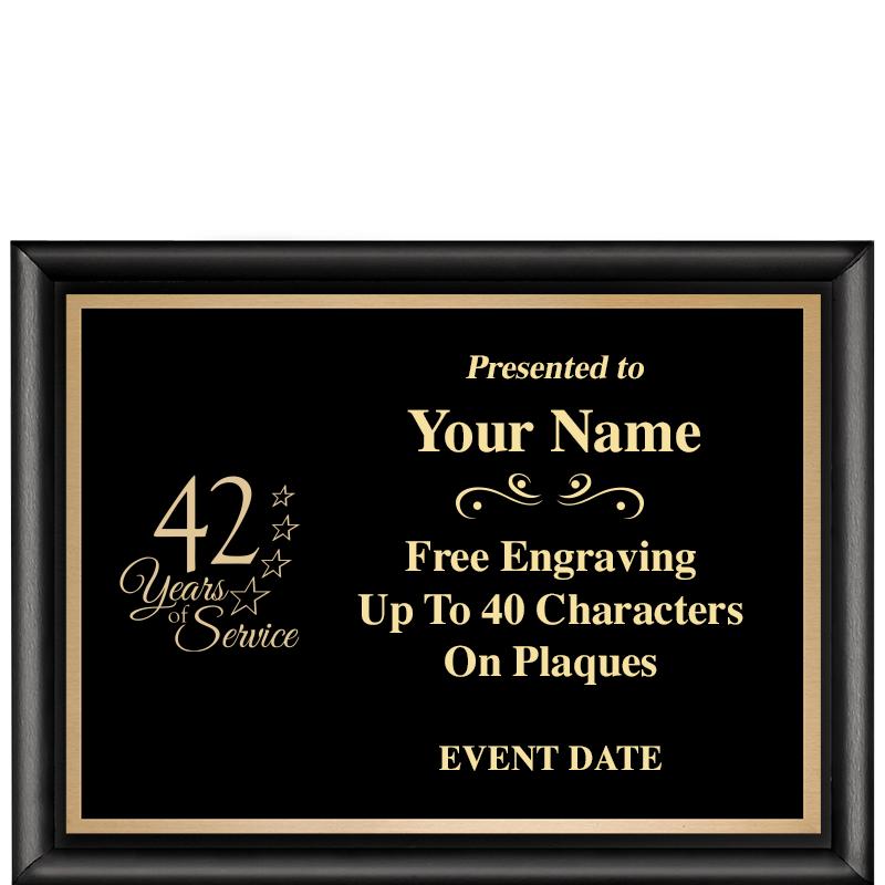 8X6 CLASSIC BLACK SHINY PLAQUE