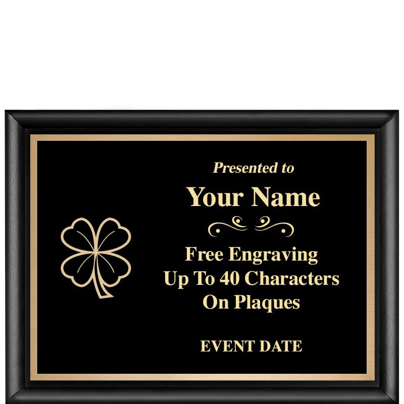 8X6 CLASSIC BLACK SHINY PLAQUE