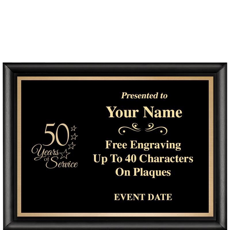 8X6 CLASSIC BLACK SHINY PLAQUE