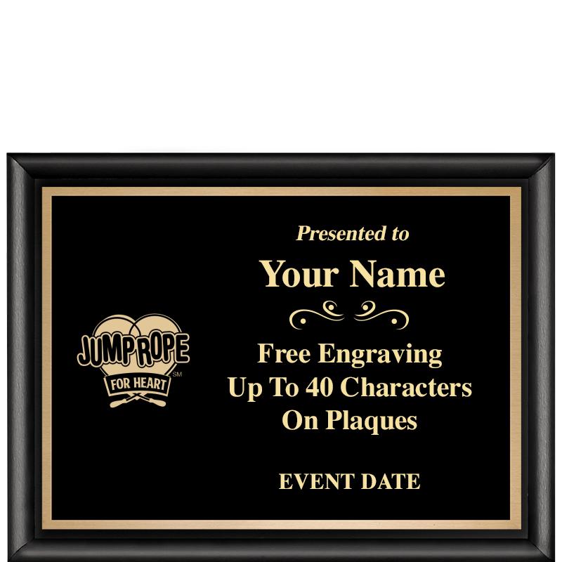 8X6 CLASSIC BLACK SHINY PLAQUE