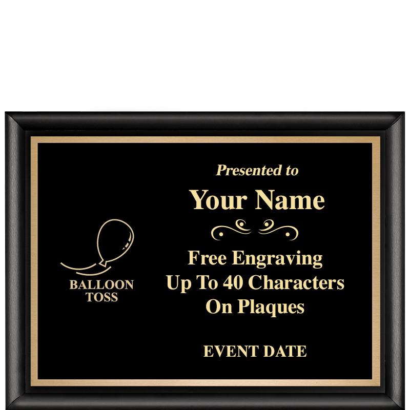 8X6 CLASSIC BLACK SHINY PLAQUE