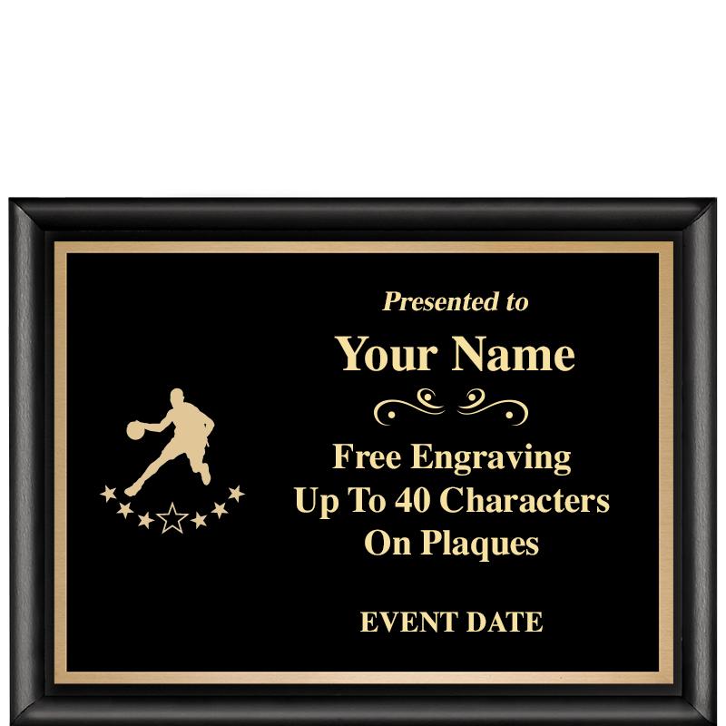 8X6 CLASSIC BLACK SHINY PLAQUE