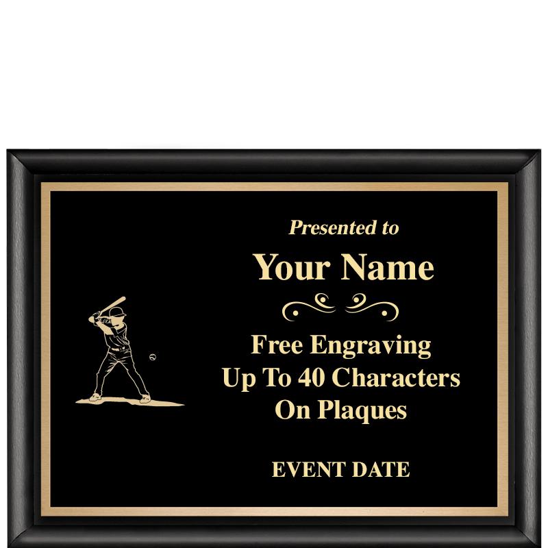 8X6 CLASSIC BLACK SHINY PLAQUE