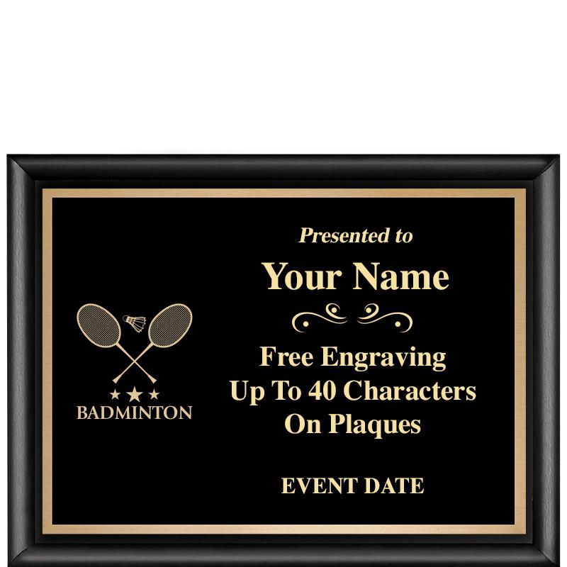 8X6 CLASSIC BLACK SHINY PLAQUE