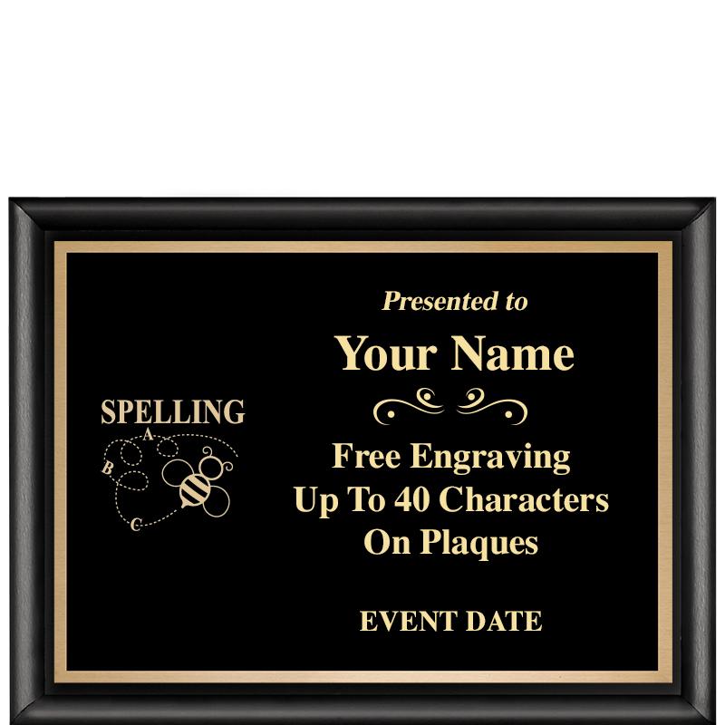 8X6 CLASSIC BLACK SHINY PLAQUE