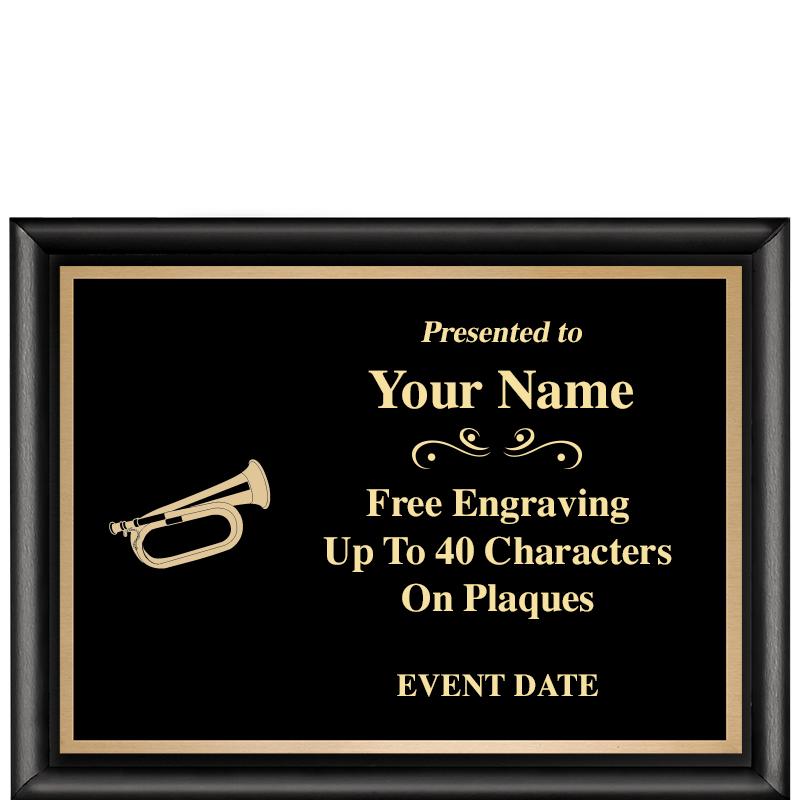 8X6 CLASSIC BLACK SHINY PLAQUE