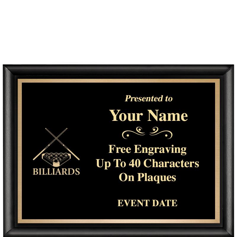 8X6 CLASSIC BLACK SHINY PLAQUE