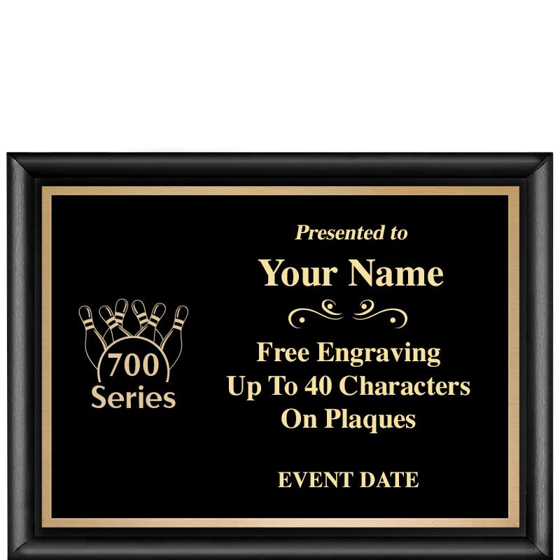 8X6 CLASSIC BLACK SHINY PLAQUE