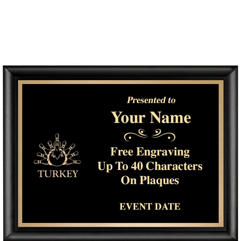 8X6 CLASSIC BLACK SHINY PLAQUE