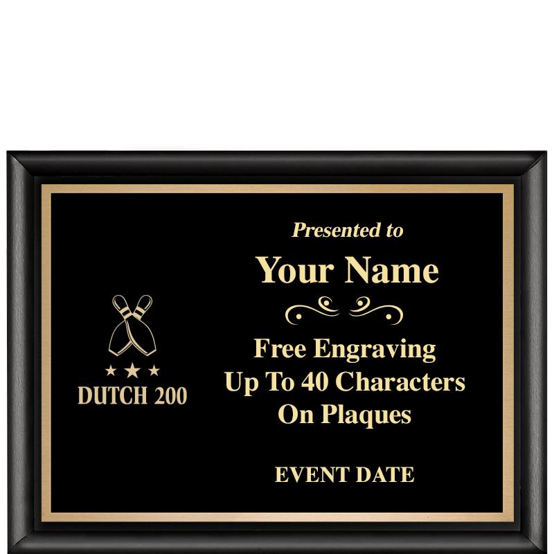 8X6 CLASSIC BLACK SHINY PLAQUE