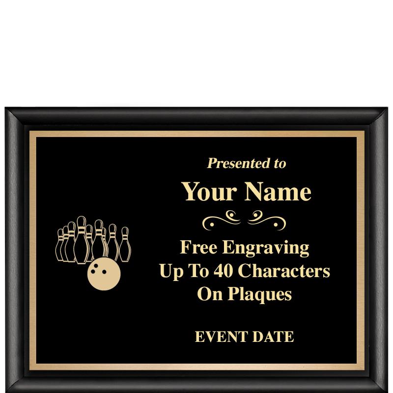 8X6 CLASSIC BLACK SHINY PLAQUE