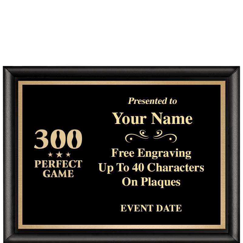 8X6 CLASSIC BLACK SHINY PLAQUE