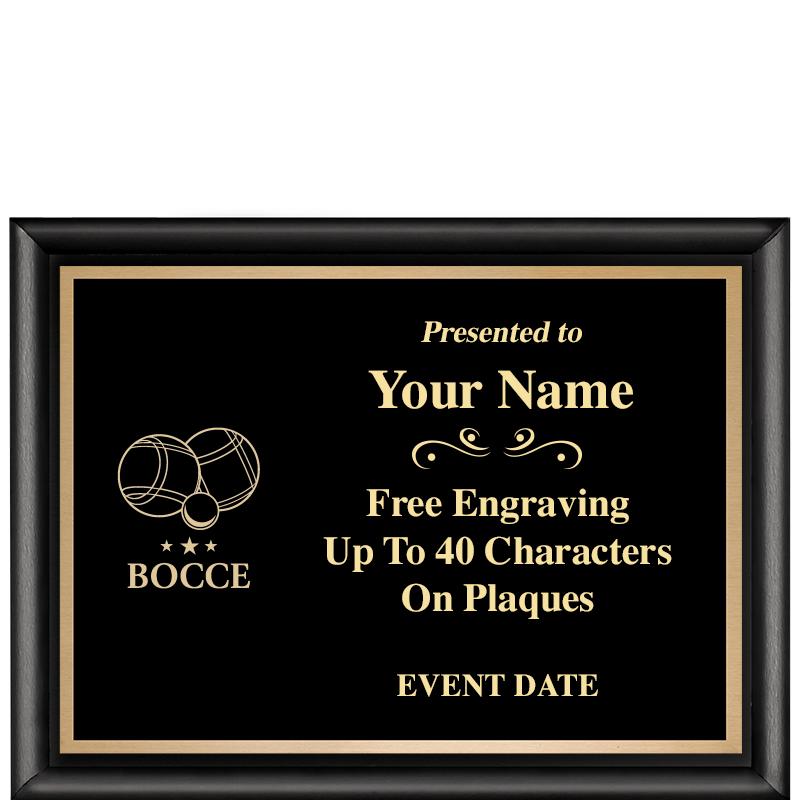 8X6 CLASSIC BLACK SHINY PLAQUE