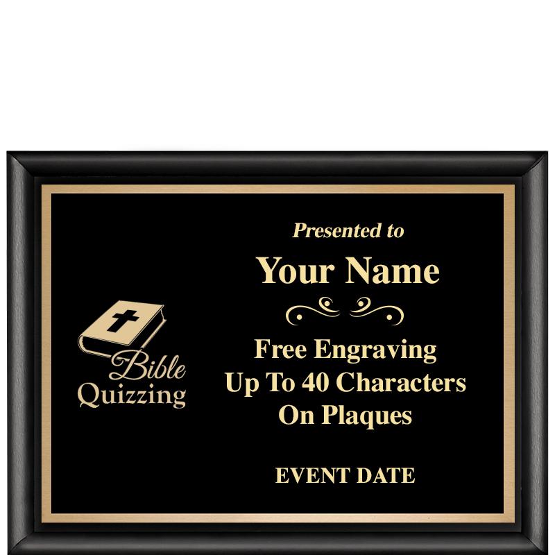 8X6 CLASSIC BLACK SHINY PLAQUE