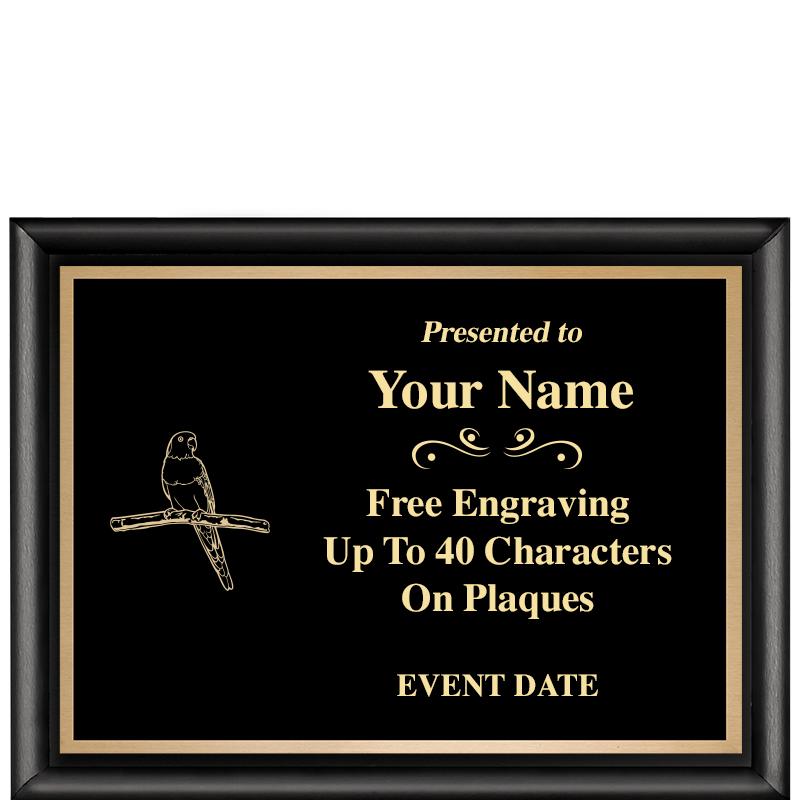 8X6 CLASSIC BLACK SHINY PLAQUE