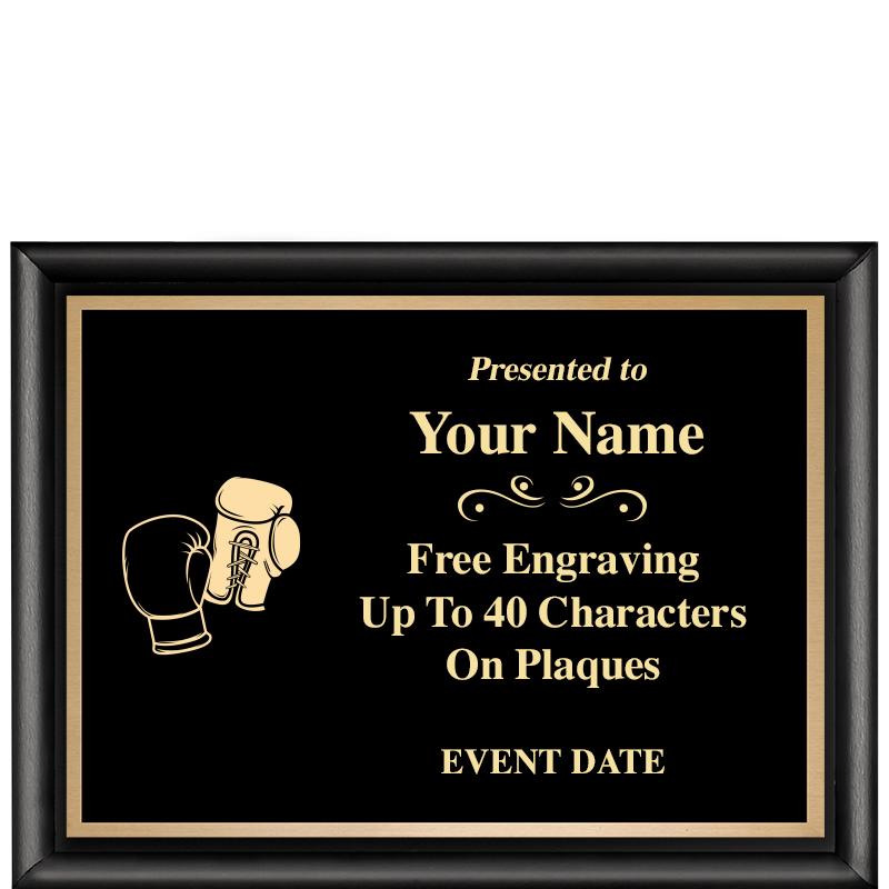 8X6 CLASSIC BLACK SHINY PLAQUE