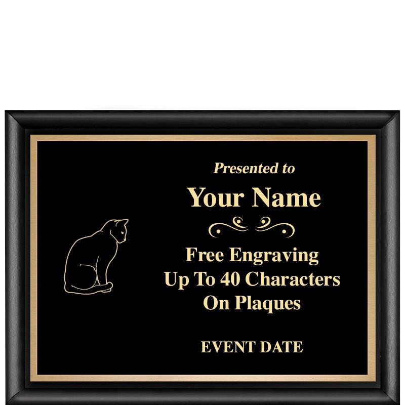 8X6 CLASSIC BLACK SHINY PLAQUE