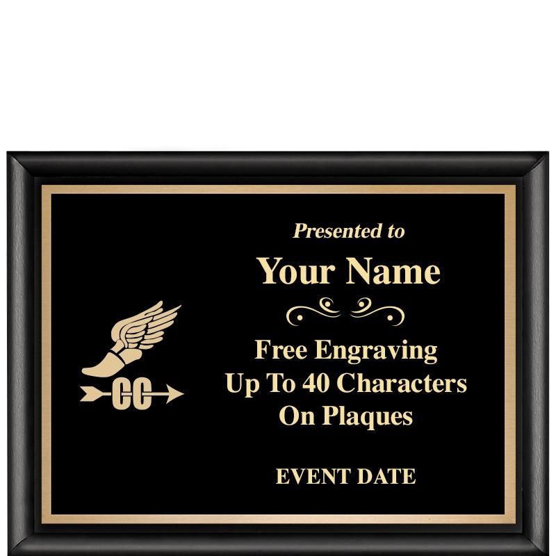 8X6 CLASSIC BLACK SHINY PLAQUE