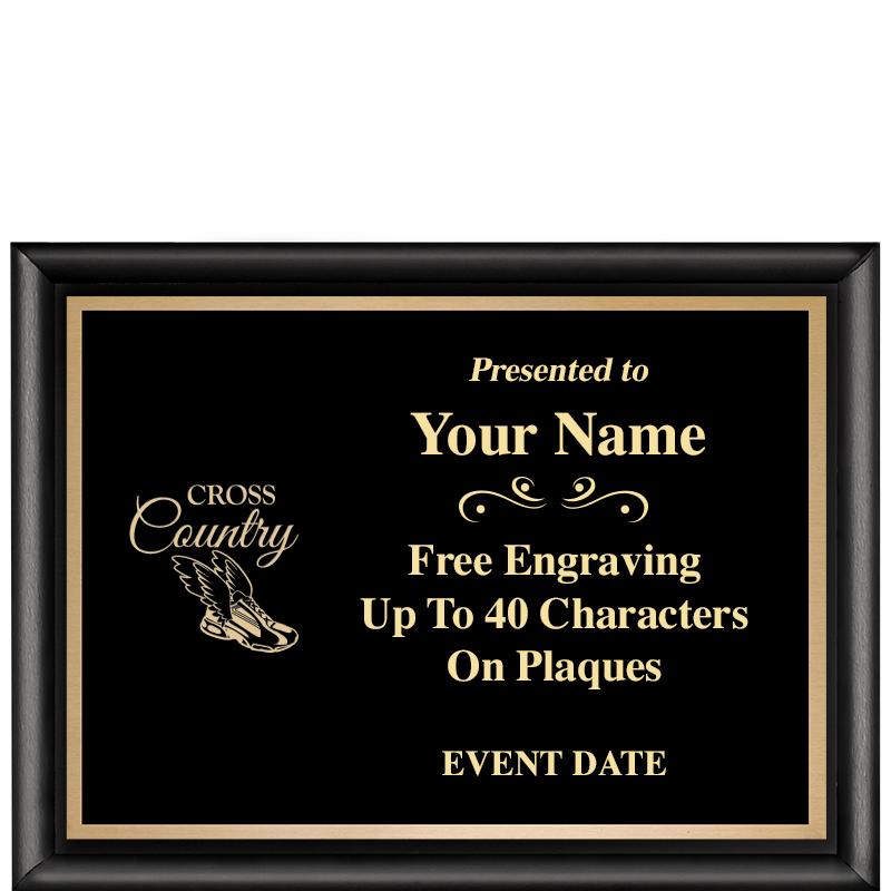 8X6 CLASSIC BLACK SHINY PLAQUE