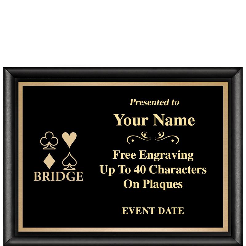 8X6 CLASSIC BLACK SHINY PLAQUE