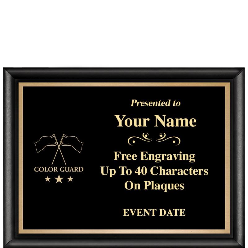 8X6 CLASSIC BLACK SHINY PLAQUE