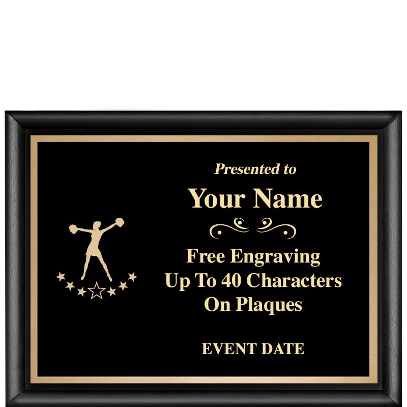 8X6 CLASSIC BLACK SHINY PLAQUE