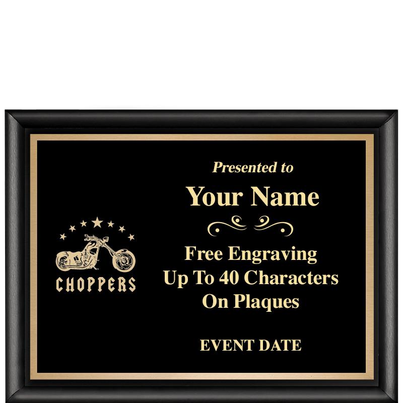 8X6 CLASSIC BLACK SHINY PLAQUE