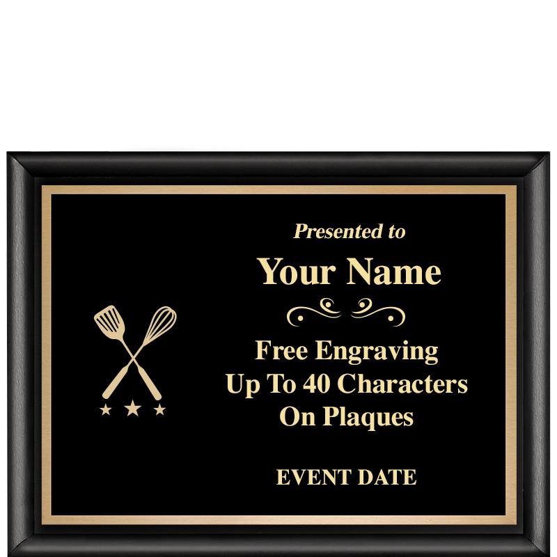 8X6 CLASSIC BLACK SHINY PLAQUE